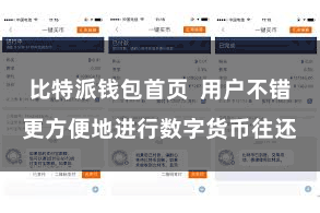 比特派钱包首页 用户不错更方便地进行数字货币往还