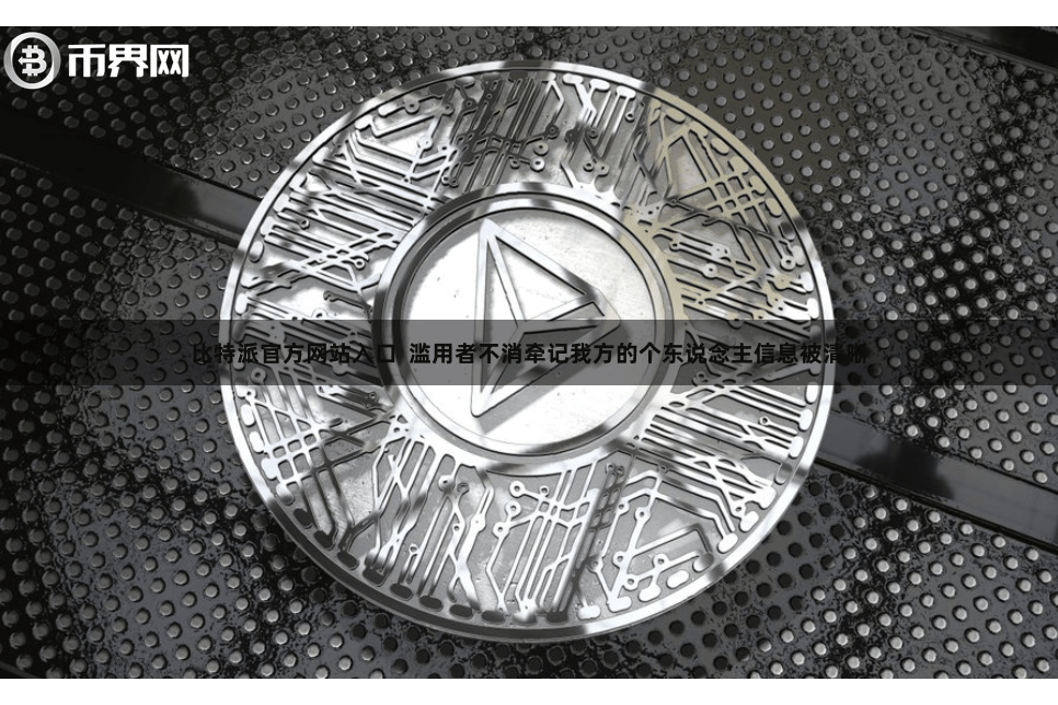 比特派官方网站入口  滥用者不消牵记我方的个东说念主信息被清晰