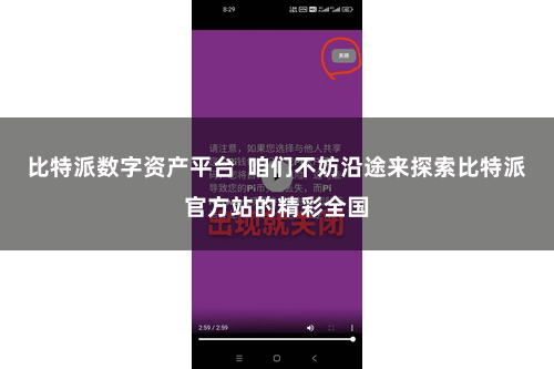 比特派数字资产平台  咱们不妨沿途来探索比特派官方站的精彩全国