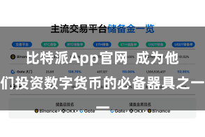 比特派App官网  成为他们投资数字货币的必备器具之一